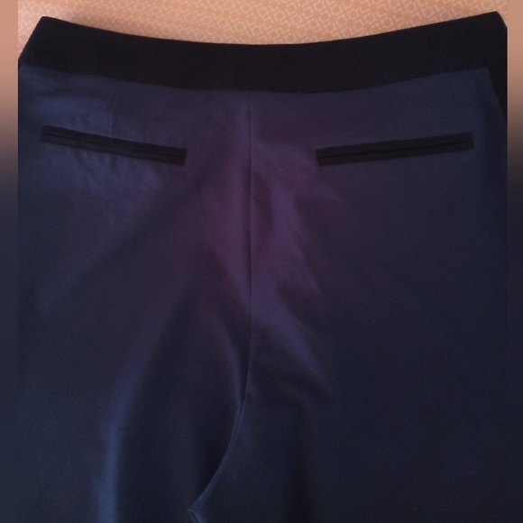 Wide Leg Tuxedo Pant H&M Size 12 Color Bluish Purple w Black Stripe - Picture 2 of 6